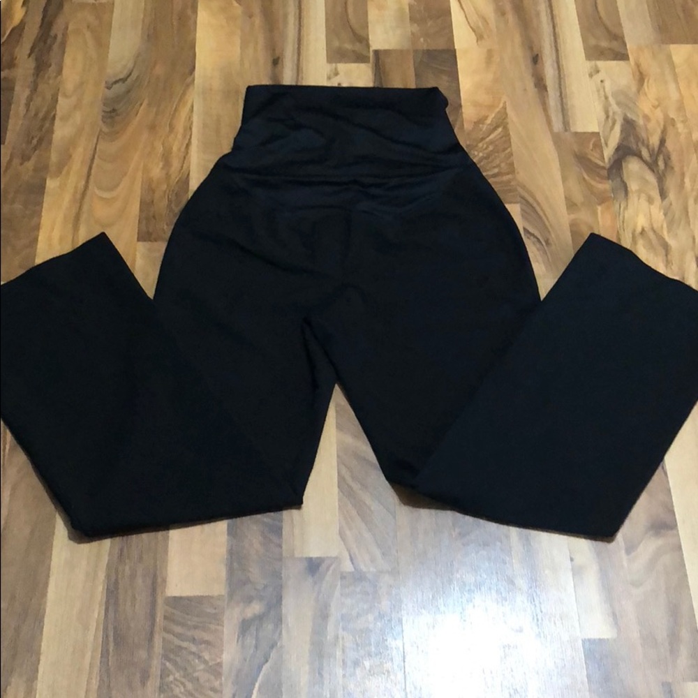 LOFT Full Panel Black Maternity Dress Pants